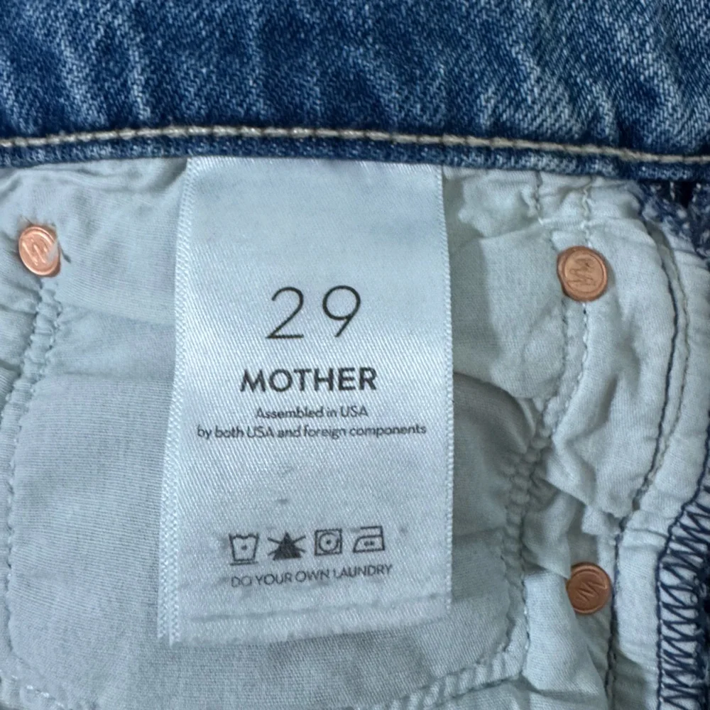 MOTHER The Dodger Skimp Cuff Light Blue Straight Leg Jeans - Low Rise - Picture 12 of 15